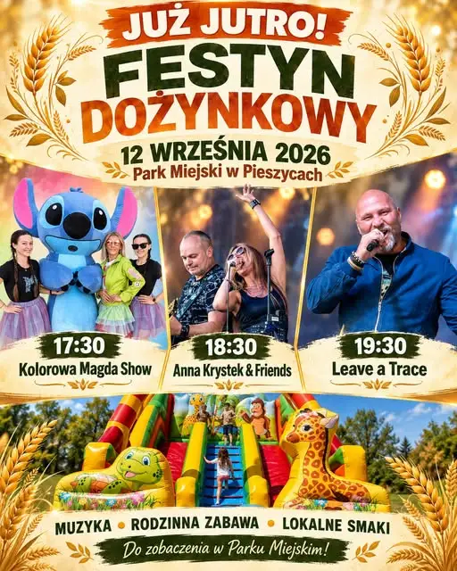 Dożynkowy Festyn Gminny w Pieszycach – program wydarzenia