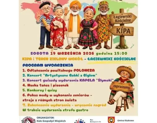 Łagiewniki Kościelne: „Seniorzy Dookoła Świata” z Babkami z Biglem i Kapelą Ślymoki