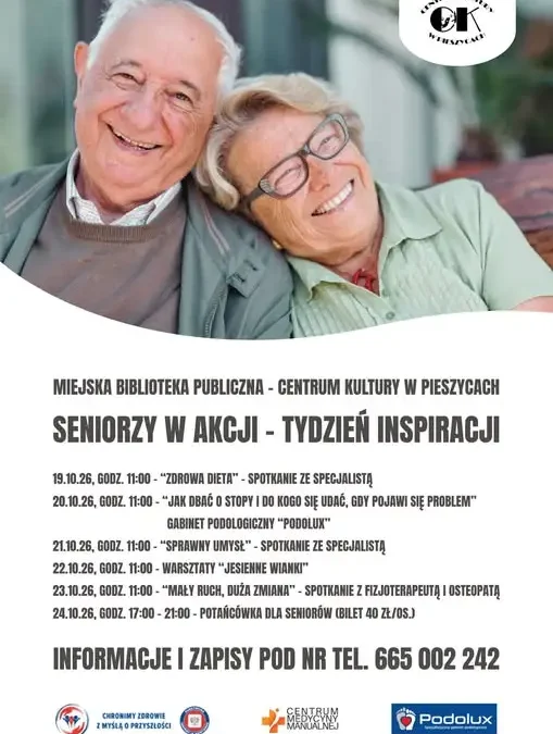 Tydzień Inspiracji dla Seniorów w Pieszycach – jesienne spotkania, warsztaty i potańcówka