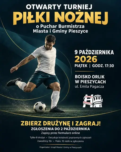 Otwarty Turniej Piłki Nożnej w Pieszycach – zapisy trwają