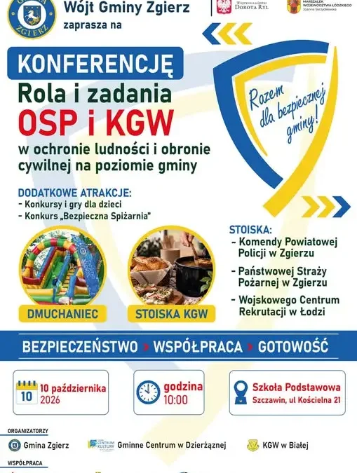 Konferencja o roli OSP i KGW w ochronie ludności – 10 października w Szczawinie