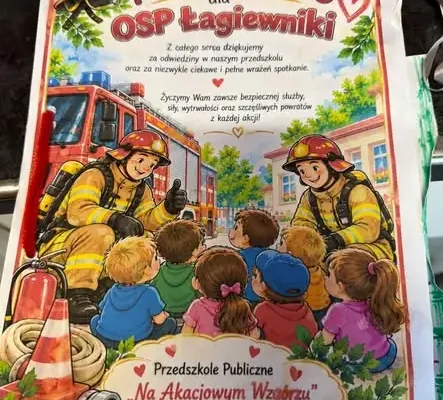 Strażacy z OSP Łagiewniki szkolili dzieci z bezpieczeństwa