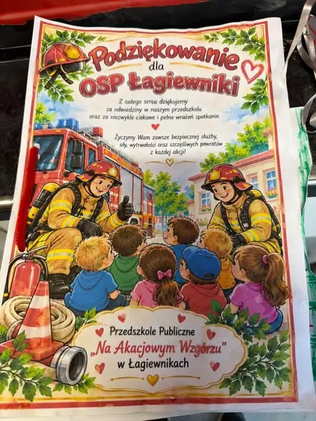 Strażacy z OSP Łagiewniki szkolili dzieci z bezpieczeństwa