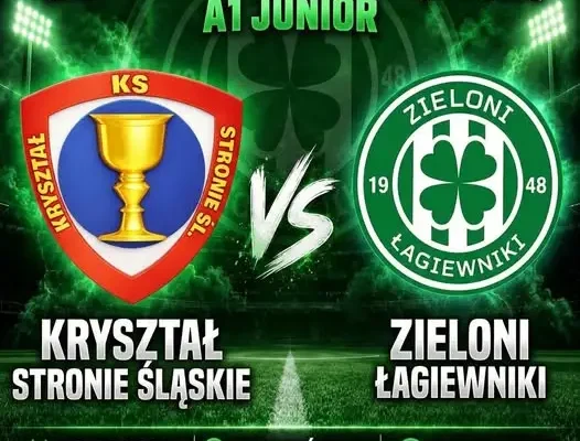 Juniorzy Zielonych Łagiewniki zagrają w Stroniu Śląskim