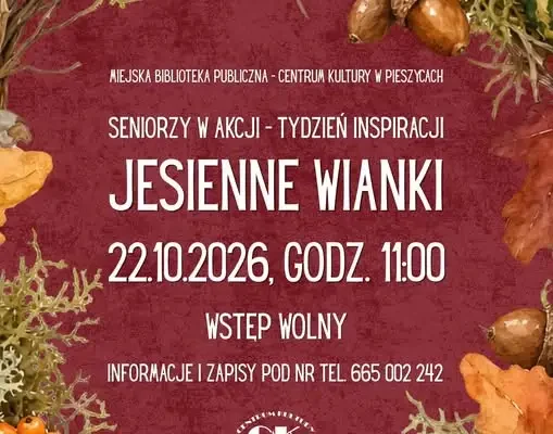 Jesienne wianki w Pieszycach – warsztaty dla seniorów w bibliotece