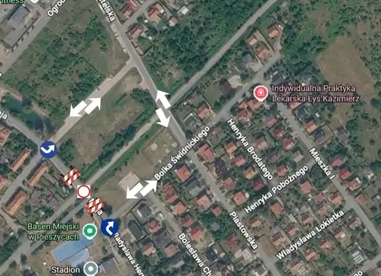 Pieszyce: Ulica 1 Maja zamknięta. Rusza budowa ścieżki pieszo-rowerowej