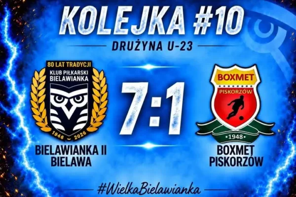 Rezerwy Bielawianki rozgromiły Boxmet Piskorzów 7:1