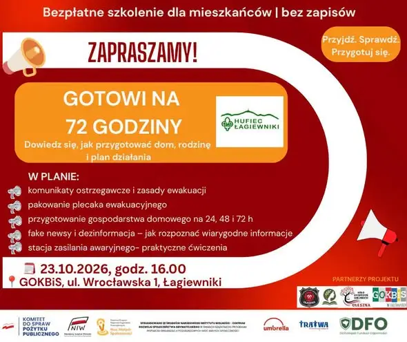 Bezpłatne szkolenia z bezpieczeństwa w gminie Łagiewniki – sprawdź harmonogram