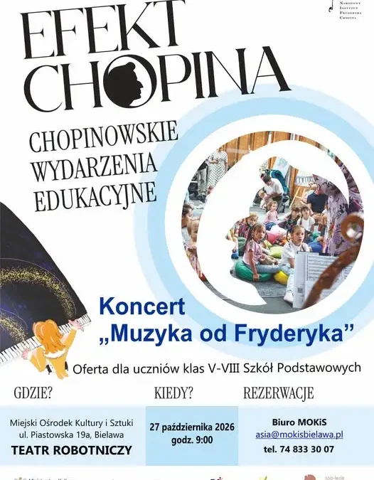 Efekt Chopina w Bielawie – druga edycja koncertu dla uczniów klas V-VIII