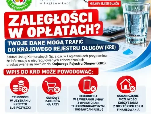 ZUK Łagiewniki ostrzega: zaległości trafią do KRD. Sprawdź, czy nie masz długu