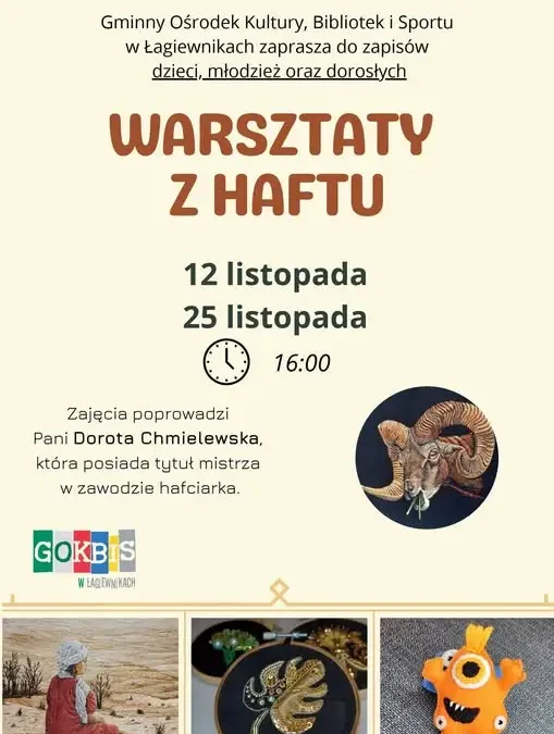 Warsztaty haftu w Łagiewnikach – zapisy trwają